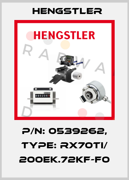 p/n: 0539262, Type: RX70TI/ 200EK.72KF-F0 Hengstler