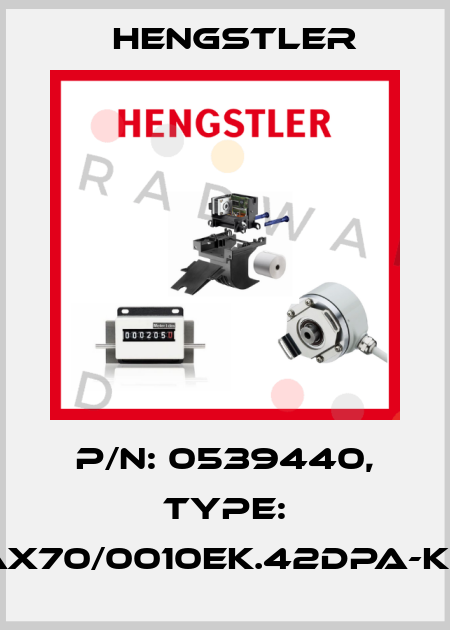 p/n: 0539440, Type: AX70/0010EK.42DPA-K0 Hengstler