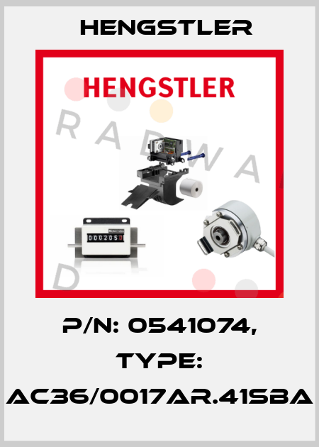 p/n: 0541074, Type: AC36/0017AR.41SBA Hengstler