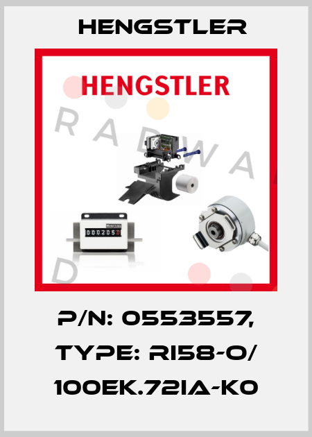 p/n: 0553557, Type: RI58-O/ 100EK.72IA-K0 Hengstler