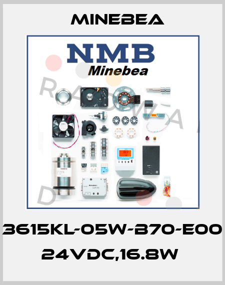 3615KL-05W-B70-E00 24VDC,16.8W  Minebea