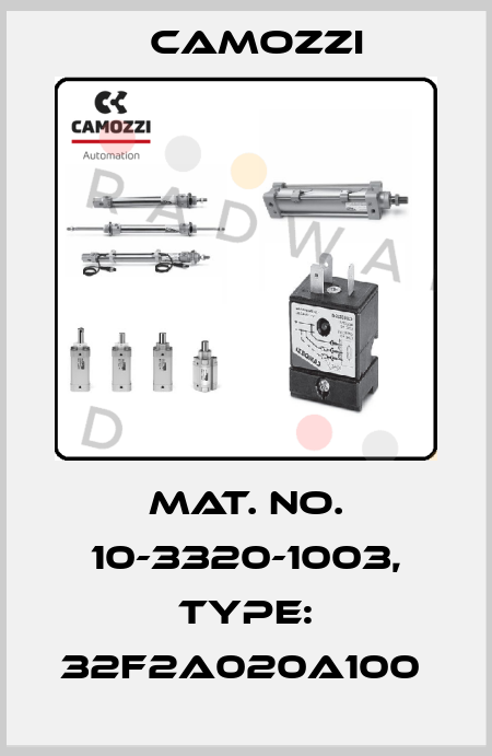 Mat. No. 10-3320-1003, Type: 32F2A020A100  Camozzi