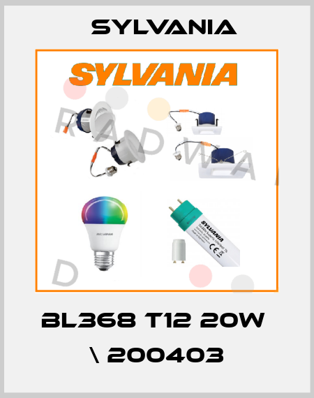 BL368 T12 20W  \ 200403 Sylvania