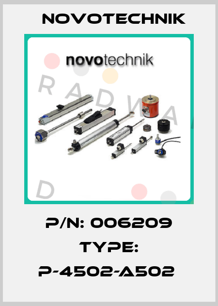 P/N: 006209 Type: P-4502-A502  Novotechnik