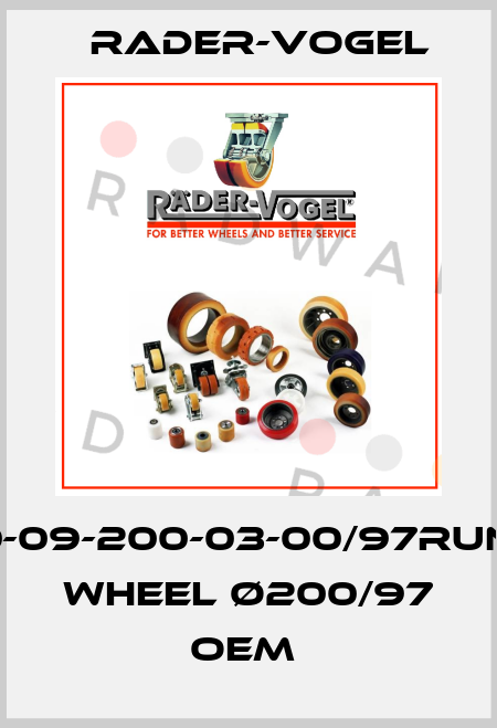 3000-09-200-03-00/97Running Wheel Ø200/97 oem  Rader-Vogel