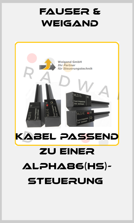 Kabel passend zu einer Alpha86(HS)- Steuerung  Fauser & Weigand