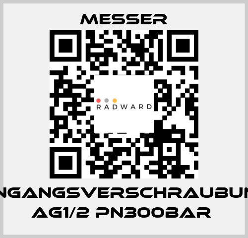 EINGANGSVERSCHRAUBUNG aG1/2 PN300bar  Messer