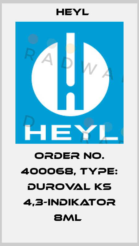 Order No. 400068, Type: Duroval KS 4,3-Indikator 8ml  Heyl