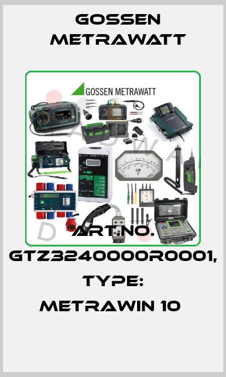 Art.No. GTZ3240000R0001, Type: METRAwin 10  Gossen Metrawatt