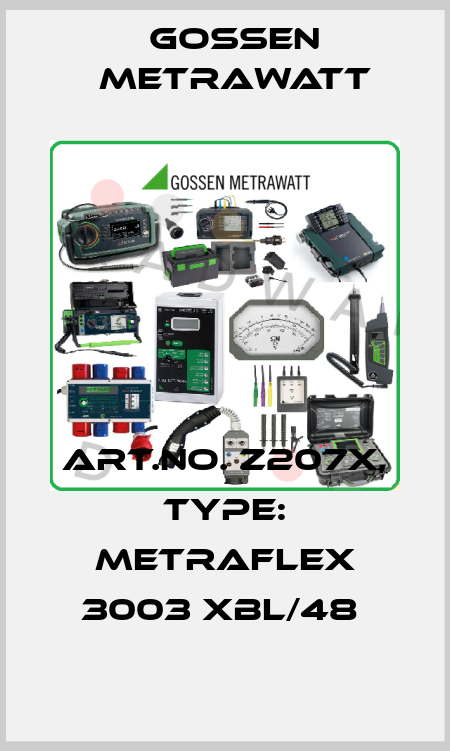 Art.No. Z207X, Type: METRAFLEX 3003 XBL/48  Gossen Metrawatt