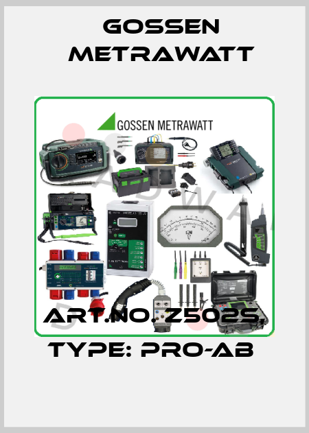 Art.No. Z502S, Type: PRO-AB  Gossen Metrawatt
