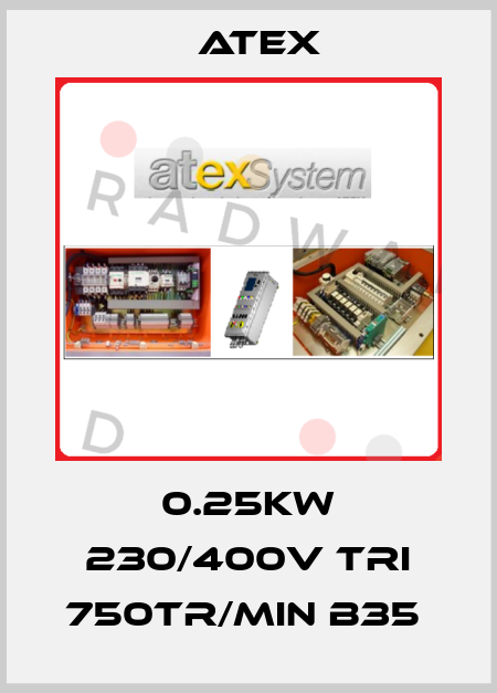 0.25kW 230/400V tri 750tr/min B35  Atex