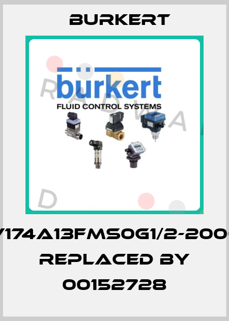 V174A13FMS0G1/2-2000 replaced by 00152728 Burkert