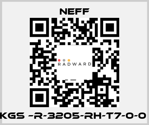 KGS –R-3205-RH-T7-0-0  Neff