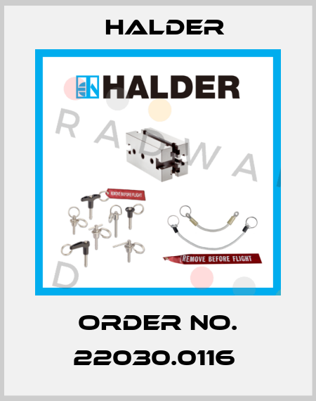 Order No. 22030.0116  Halder