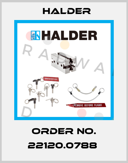 Order No. 22120.0788  Halder