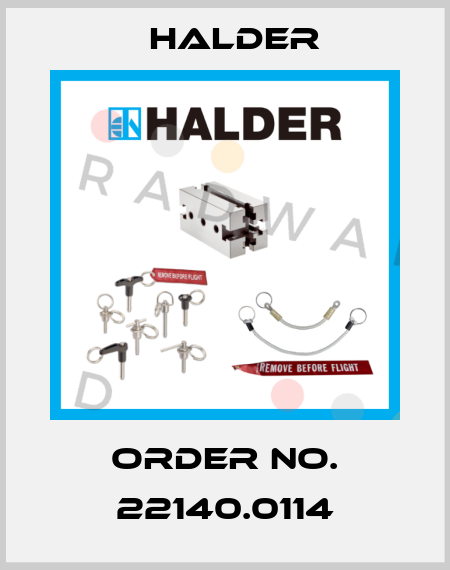 Order No. 22140.0114 Halder