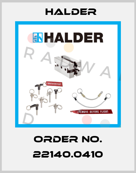 Order No. 22140.0410 Halder