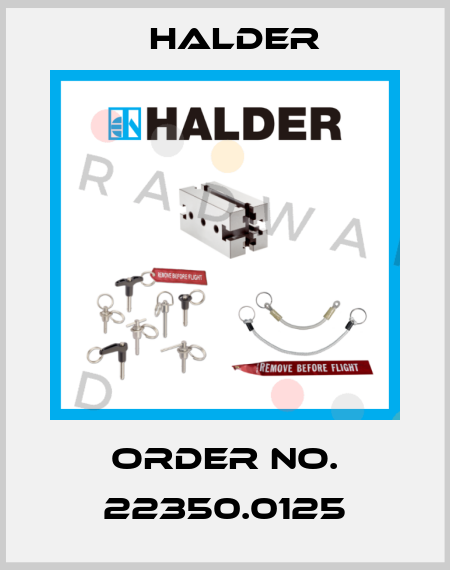 Order No. 22350.0125 Halder