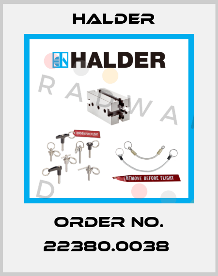 Order No. 22380.0038  Halder