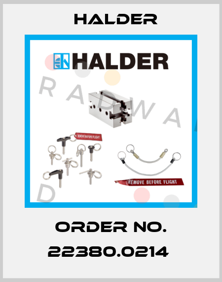 Order No. 22380.0214  Halder