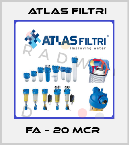 FA – 20 MCR  Atlas Filtri