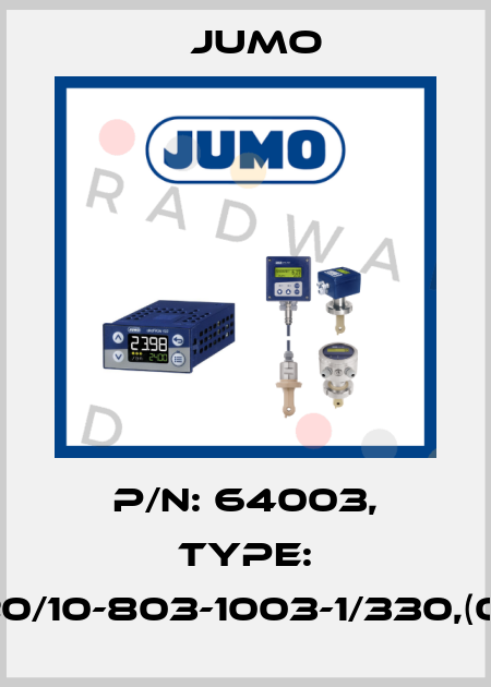 p/n: 64003, Type: 902520/10-803-1003-1/330,(0..40°C) Jumo