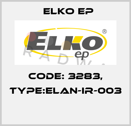 Code: 3283, Type:eLAN-IR-003  Elko EP