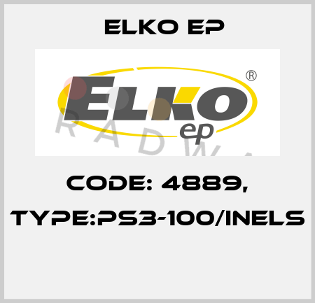 Code: 4889, Type:PS3-100/iNELS  Elko EP