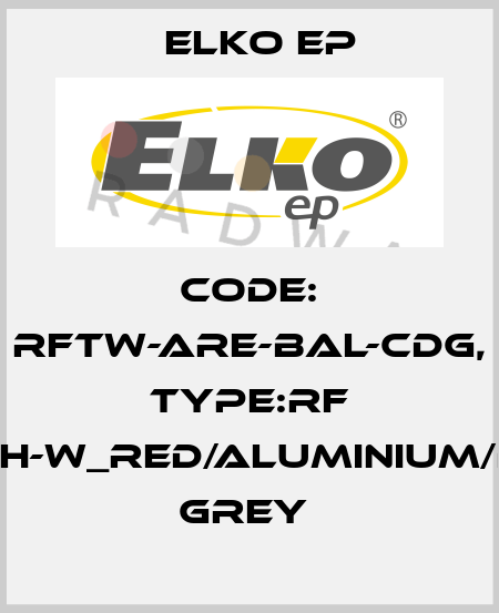 Code: RFTW-ARE-BAL-CDG, Type:RF Touch-W_red/aluminium/dark grey  Elko EP