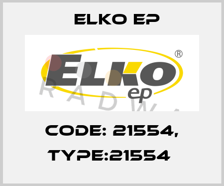 Code: 21554, Type:21554  Elko EP