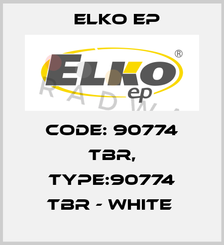 Code: 90774 TBR, Type:90774 TBR - white  Elko EP