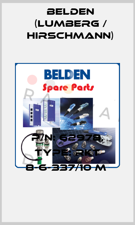 P/N: 62978, Type: RKT 8-6-337/10 M  Belden (Lumberg / Hirschmann)