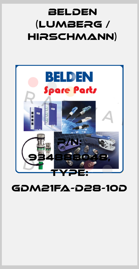 P/N: 934888048, Type: GDM21FA-D28-10D  Belden (Lumberg / Hirschmann)