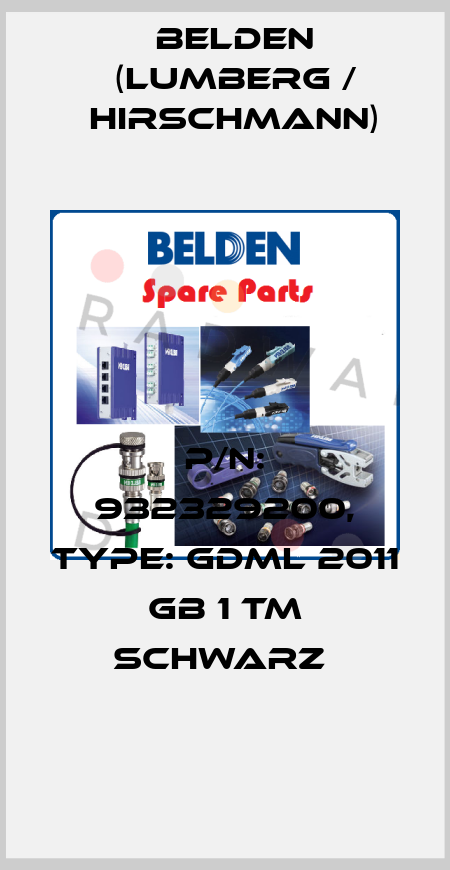 P/N: 932329200, Type: GDML 2011 GB 1 TM schwarz  Belden (Lumberg / Hirschmann)