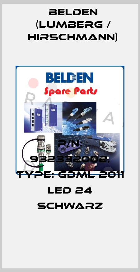 P/N: 932332002, Type: GDML 2011 LED 24 schwarz Belden (Lumberg / Hirschmann)