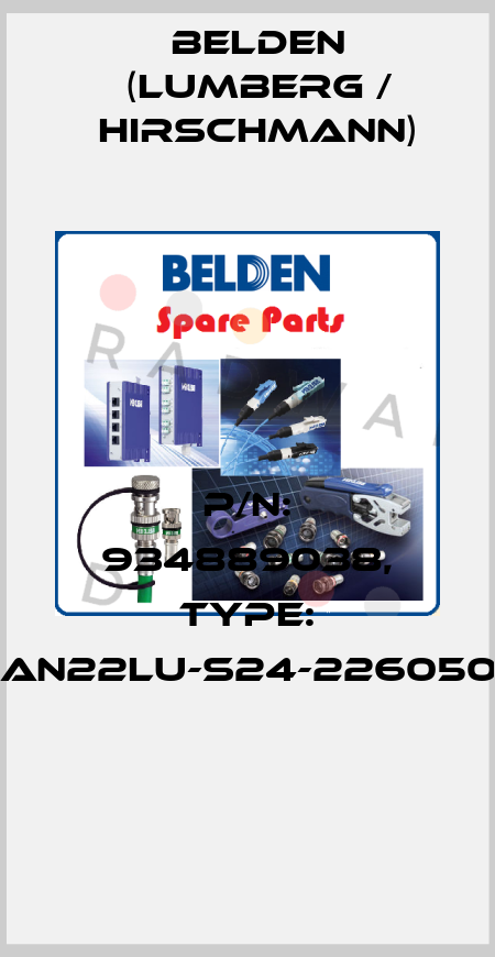 P/N: 934889038, Type: GAN22LU-S24-2260500  Belden (Lumberg / Hirschmann)