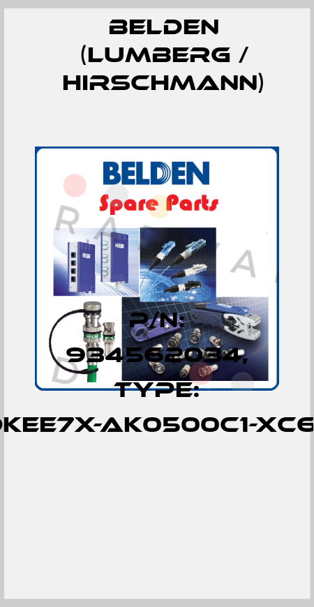 P/N: 934562034, Type: GAN-DKEE7X-AK0500C1-XC607-AC  Belden (Lumberg / Hirschmann)