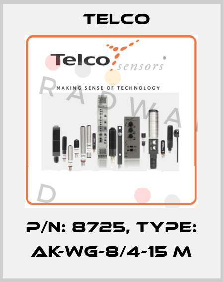 p/n: 8725, Type: AK-WG-8/4-15 m Telco