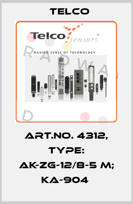 Art.No. 4312, Type: AK-ZG-12/8-5 m; KA-904  Telco