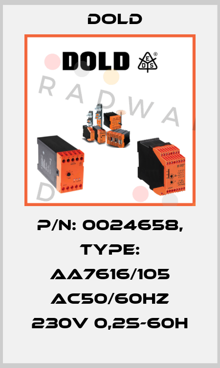 p/n: 0024658, Type: AA7616/105 AC50/60HZ 230V 0,2S-60H Dold