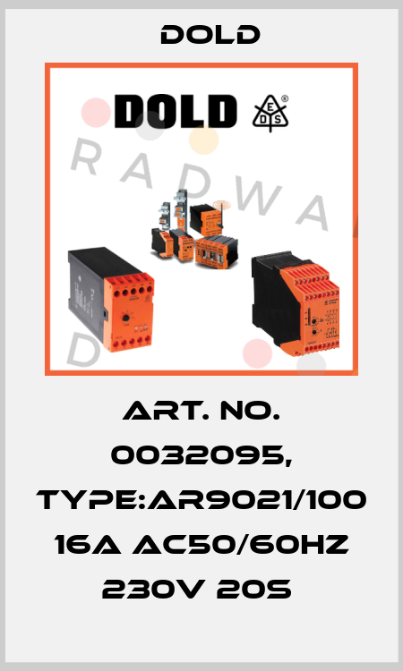 Art. No. 0032095, Type:AR9021/100 16A AC50/60HZ 230V 20S  Dold