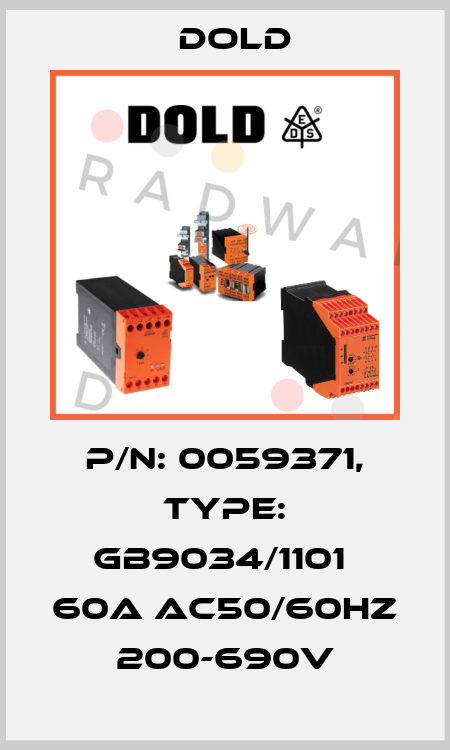 p/n: 0059371, Type: GB9034/1101  60A AC50/60HZ 200-690V Dold