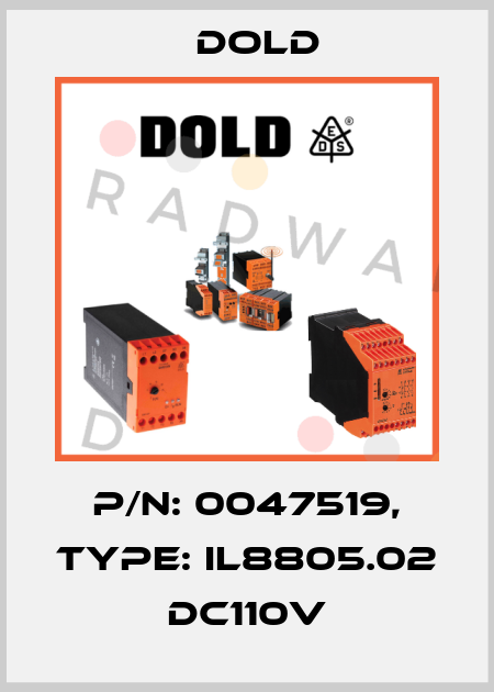 p/n: 0047519, Type: IL8805.02 DC110V Dold