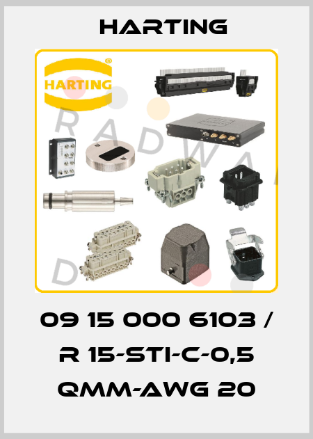 09 15 000 6103 / R 15-STI-C-0,5 QMM-AWG 20 Harting