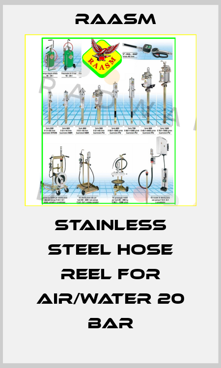 Stainless steel hose reel for air/water 20 bar Raasm