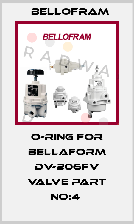 O-RING for Bellaform DV-206FV Valve Part No:4  Bellofram