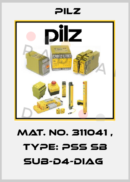 Mat. No. 311041 , Type: PSS SB SUB-D4-DIAG  Pilz