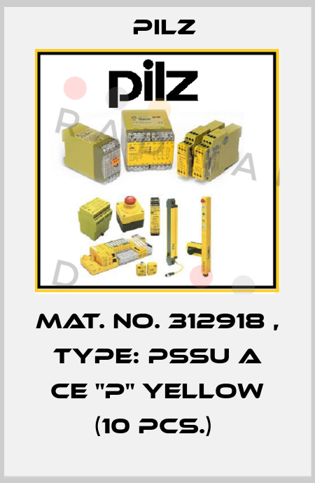 Mat. No. 312918 , Type: PSSu A CE "P" yellow (10 pcs.)  Pilz