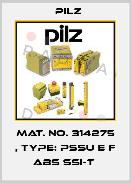 Mat. No. 314275 , Type: PSSu E F ABS SSI-T  Pilz